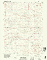 Petsch Reservoir Wyoming Historical topographic map, 1:24000 scale, 7.5 X 7.5 Minute, Year 1990
