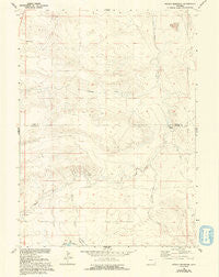 Petsch Reservoir Wyoming Historical topographic map, 1:24000 scale, 7.5 X 7.5 Minute, Year 1960