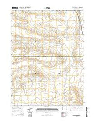 Petsch Reservoir Wyoming Current topographic map, 1:24000 scale, 7.5 X 7.5 Minute, Year 2015