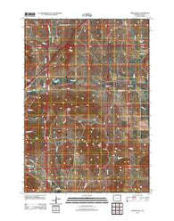 Pfeiffer Hill Wyoming Historical topographic map, 1:24000 scale, 7.5 X 7.5 Minute, Year 2012