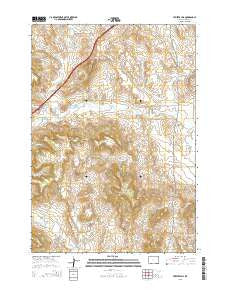 Pfeiffer Hill Wyoming Current topographic map, 1:24000 scale, 7.5 X 7.5 Minute, Year 2015