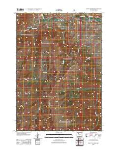 Phelps Mountain Wyoming Historical topographic map, 1:24000 scale, 7.5 X 7.5 Minute, Year 2012