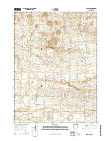 Picket Lake Wyoming Current topographic map, 1:24000 scale, 7.5 X 7.5 Minute, Year 2015
