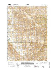 Pierce Draw Wyoming Current topographic map, 1:24000 scale, 7.5 X 7.5 Minute, Year 2015