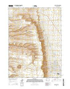 Pilot Butte Wyoming Current topographic map, 1:24000 scale, 7.5 X 7.5 Minute, Year 2015
