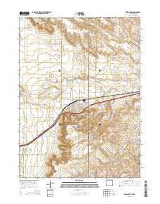 Pine Bluffs Wyoming Current topographic map, 1:24000 scale, 7.5 X 7.5 Minute, Year 2015