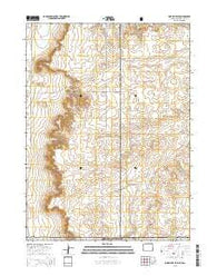 Pine Bluffs SE Wyoming Current topographic map, 1:24000 scale, 7.5 X 7.5 Minute, Year 2015