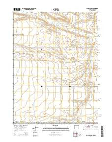 Pine Bluffs SW Wyoming Current topographic map, 1:24000 scale, 7.5 X 7.5 Minute, Year 2015