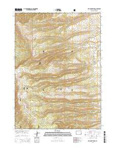 Pine Grove Ridge Wyoming Current topographic map, 1:24000 scale, 7.5 X 7.5 Minute, Year 2015