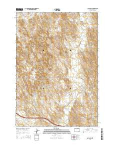 Pine Gulch Wyoming Current topographic map, 1:24000 scale, 7.5 X 7.5 Minute, Year 2015