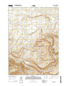 Pine Hill Wyoming Current topographic map, 1:24000 scale, 7.5 X 7.5 Minute, Year 2015