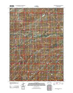 Pine Mountain SW Wyoming Historical topographic map, 1:24000 scale, 7.5 X 7.5 Minute, Year 2012