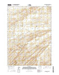 Pine Mountain SW Wyoming Current topographic map, 1:24000 scale, 7.5 X 7.5 Minute, Year 2015