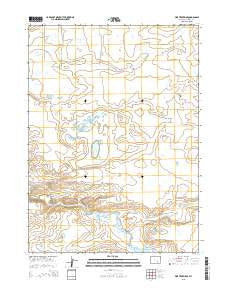Pine Tree Ridge Wyoming Current topographic map, 1:24000 scale, 7.5 X 7.5 Minute, Year 2015