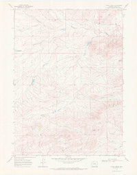 Pinto Creek Wyoming Historical topographic map, 1:24000 scale, 7.5 X 7.5 Minute, Year 1968