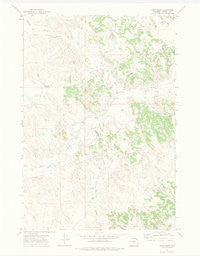 Pitch Draw Wyoming Historical topographic map, 1:24000 scale, 7.5 X 7.5 Minute, Year 1971