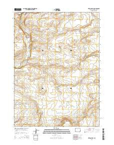 Pittman Well Wyoming Current topographic map, 1:24000 scale, 7.5 X 7.5 Minute, Year 2015