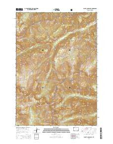 Plenty Coups Peak Wyoming Current topographic map, 1:24000 scale, 7.5 X 7.5 Minute, Year 2015