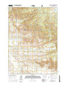 Pocket Creek Lake Wyoming Current topographic map, 1:24000 scale, 7.5 X 7.5 Minute, Year 2015