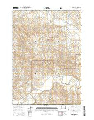 Poddy Creek Wyoming Current topographic map, 1:24000 scale, 7.5 X 7.5 Minute, Year 2015
