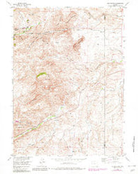 Poe Mountain Wyoming Historical topographic map, 1:24000 scale, 7.5 X 7.5 Minute, Year 1955