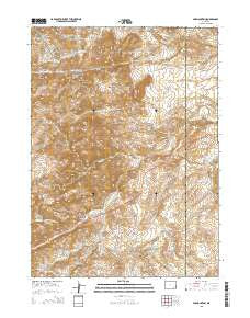 Poe Mountain Wyoming Current topographic map, 1:24000 scale, 7.5 X 7.5 Minute, Year 2015