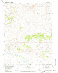 Poison Basin Wyoming Historical topographic map, 1:24000 scale, 7.5 X 7.5 Minute, Year 1970