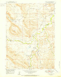 Poison Lake Wyoming Historical topographic map, 1:24000 scale, 7.5 X 7.5 Minute, Year 1950
