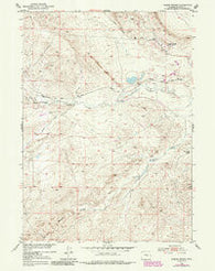 Poison Spider Wyoming Historical topographic map, 1:24000 scale, 7.5 X 7.5 Minute, Year 1951
