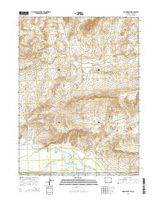 Poison Basin Wyoming Current topographic map, 1:24000 scale, 7.5 X 7.5 Minute, Year 2015
