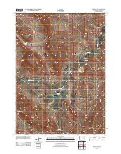 Poison Lake Wyoming Historical topographic map, 1:24000 scale, 7.5 X 7.5 Minute, Year 2012