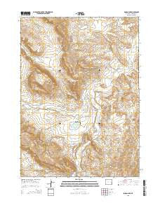 Poison Lake Wyoming Current topographic map, 1:24000 scale, 7.5 X 7.5 Minute, Year 2015