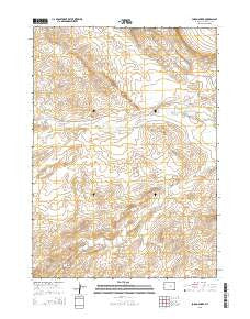 Poison Spider Wyoming Current topographic map, 1:24000 scale, 7.5 X 7.5 Minute, Year 2015
