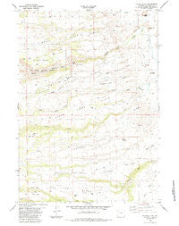 Poker Butte Wyoming Historical topographic map, 1:24000 scale, 7.5 X 7.5 Minute, Year 1984