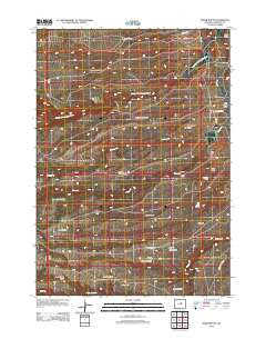 Poker Butte Wyoming Historical topographic map, 1:24000 scale, 7.5 X 7.5 Minute, Year 2012