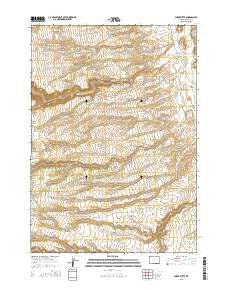 Poker Butte Wyoming Current topographic map, 1:24000 scale, 7.5 X 7.5 Minute, Year 2015