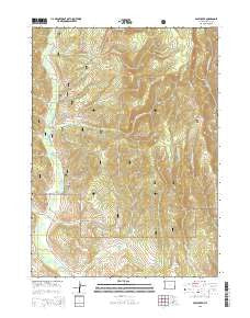 Pole Creek Wyoming Current topographic map, 1:24000 scale, 7.5 X 7.5 Minute, Year 2015