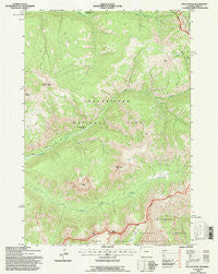 Pollux Peak Wyoming Historical topographic map, 1:24000 scale, 7.5 X 7.5 Minute, Year 1991