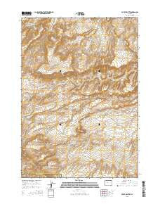 Potato Butte Wyoming Current topographic map, 1:24000 scale, 7.5 X 7.5 Minute, Year 2015