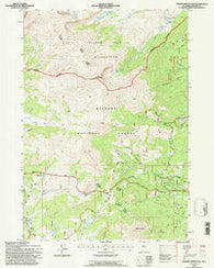 Powder River Pass Wyoming Historical topographic map, 1:24000 scale, 7.5 X 7.5 Minute, Year 1993