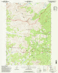 Powder River Pass Wyoming Historical topographic map, 1:24000 scale, 7.5 X 7.5 Minute, Year 1993