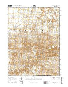 Powder Mountain Wyoming Current topographic map, 1:24000 scale, 7.5 X 7.5 Minute, Year 2015