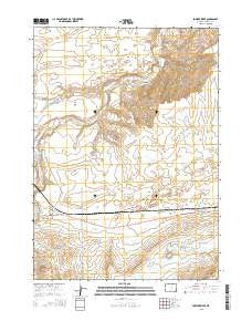 Powder River Wyoming Current topographic map, 1:24000 scale, 7.5 X 7.5 Minute, Year 2015