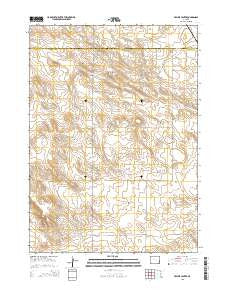 Prairie Center Wyoming Current topographic map, 1:24000 scale, 7.5 X 7.5 Minute, Year 2015