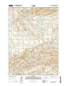 Pratts Soda Lakes Wyoming Current topographic map, 1:24000 scale, 7.5 X 7.5 Minute, Year 2015