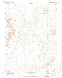 Prehistoric Rim Wyoming Historical topographic map, 1:24000 scale, 7.5 X 7.5 Minute, Year 1970