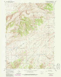 Protsmans Knob Wyoming Historical topographic map, 1:24000 scale, 7.5 X 7.5 Minute, Year 1964