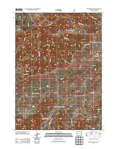 Protsmans Knob Wyoming Historical topographic map, 1:24000 scale, 7.5 X 7.5 Minute, Year 2012