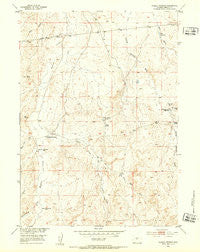 Puddle Springs Wyoming Historical topographic map, 1:24000 scale, 7.5 X 7.5 Minute, Year 1952