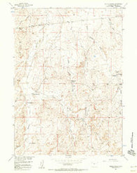 Puddle Springs Wyoming Historical topographic map, 1:24000 scale, 7.5 X 7.5 Minute, Year 1957